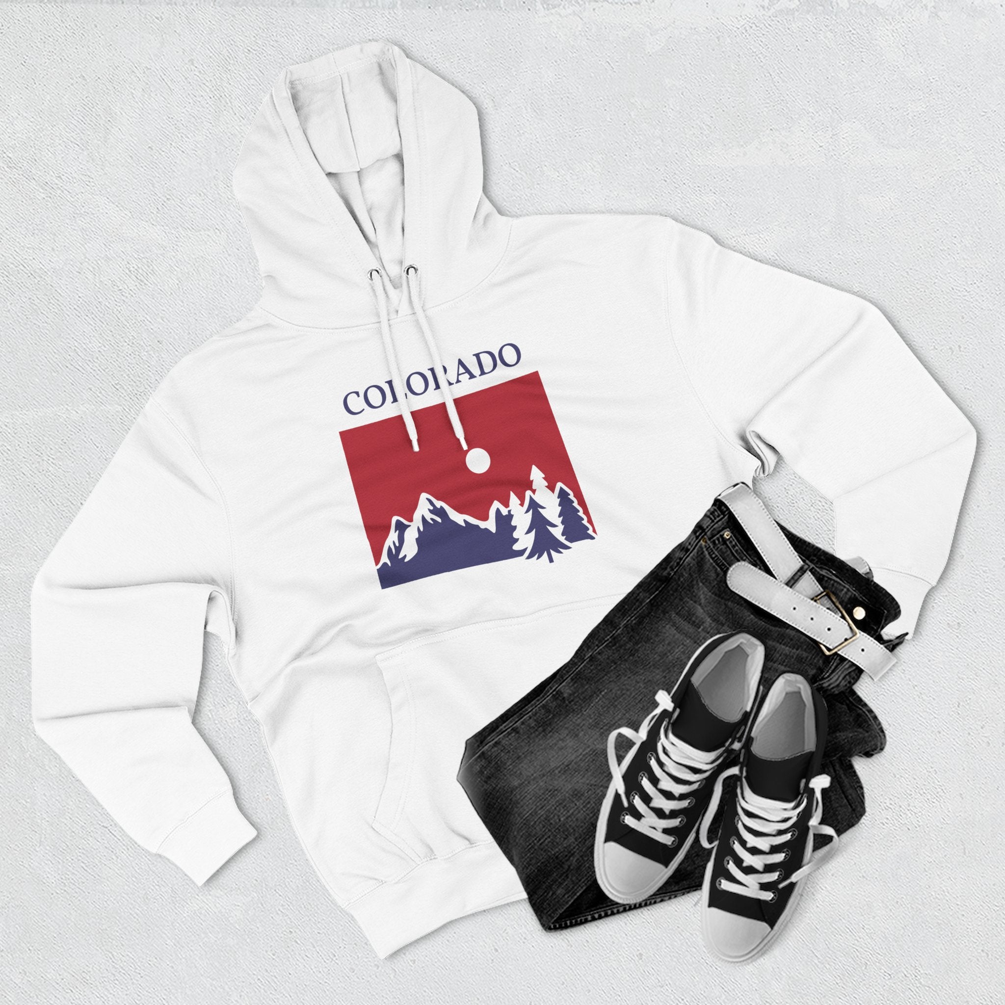 Colorado Pride Unisex White Hoodie for Winter Glamour