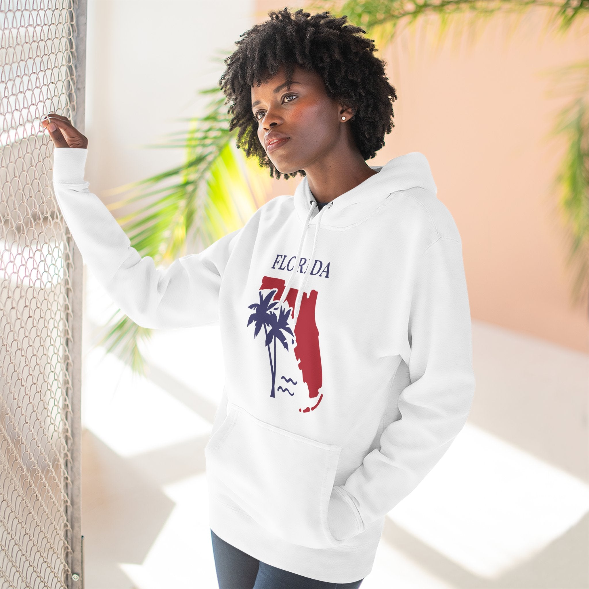 Florida Pride Unisex White Hoodie for Winter Glamour