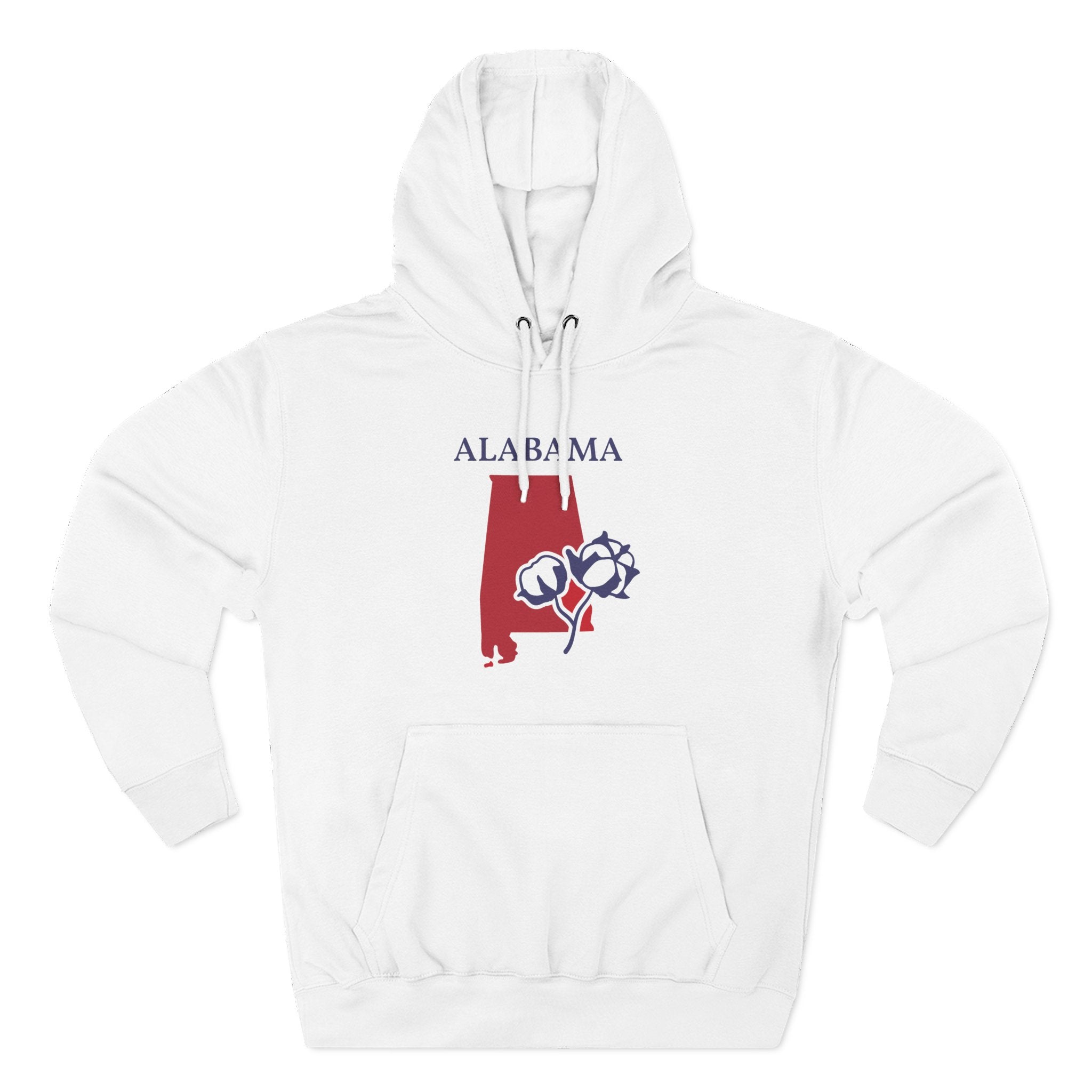 Alabama Pride Unisex White Front Pocket Winter Sweater