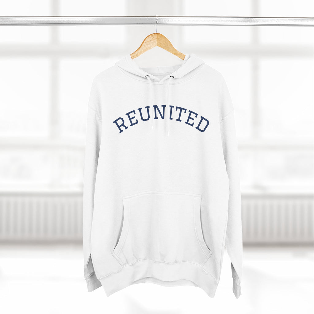 Unisex white "Reunited" Hoodie