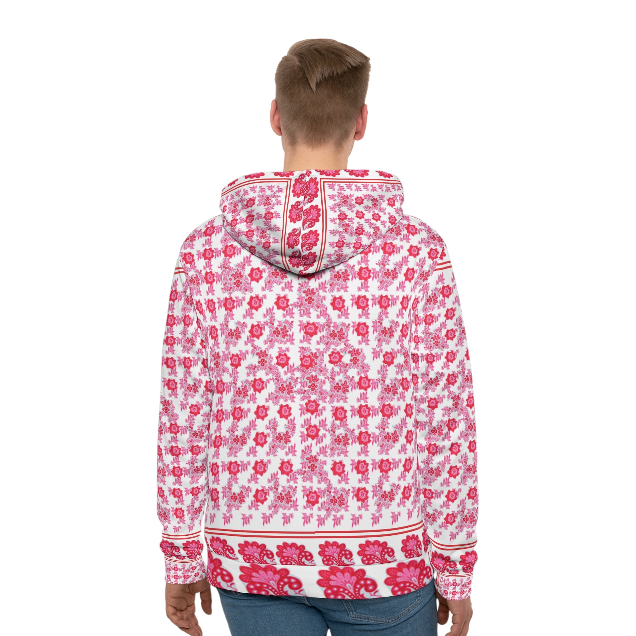 Watermelon Shawl Heritage of Conquerors Men's Hoodie | Floral AOP Pullover | Cozy Gift for Him | Casual Wear | Unique Streetwear | Spring Style