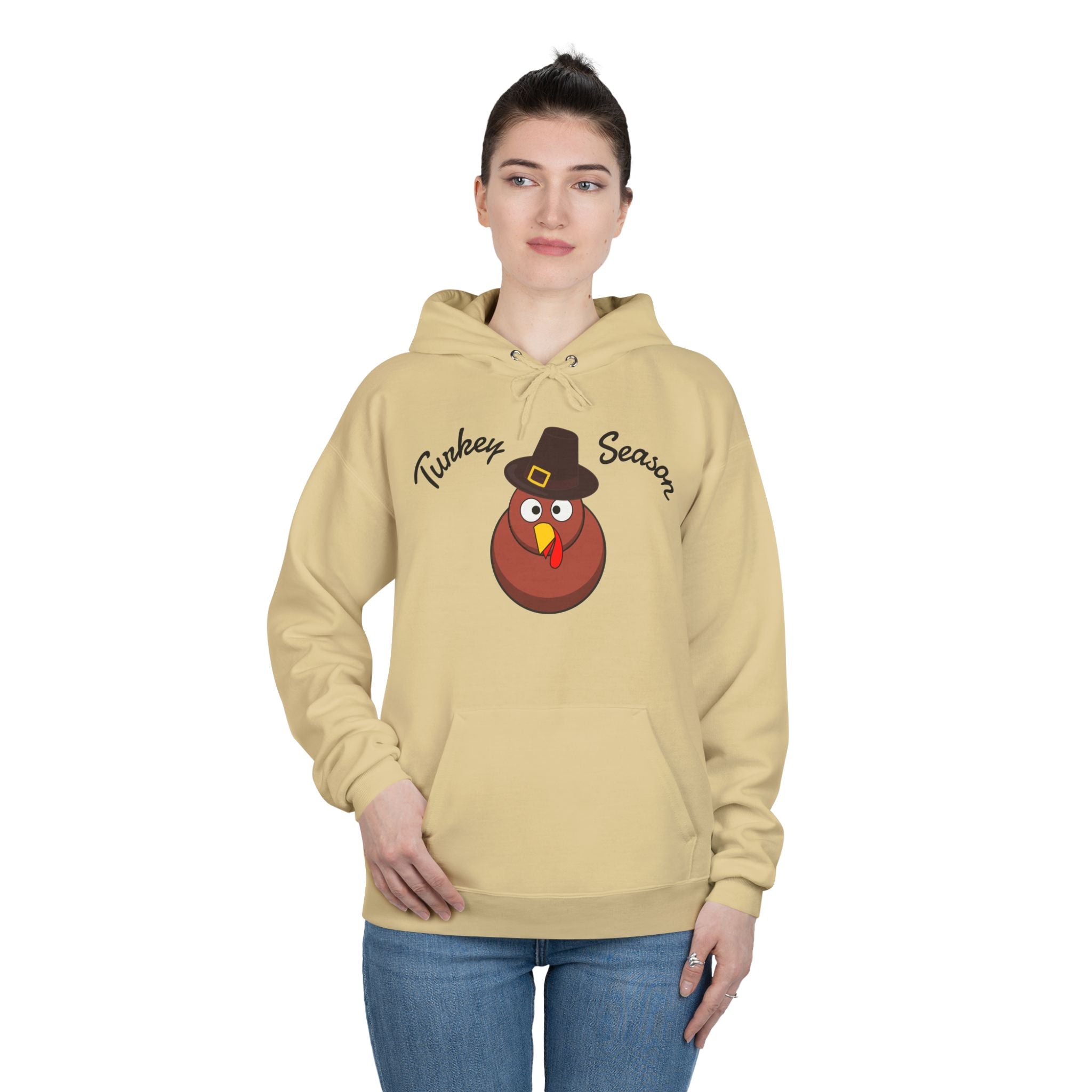 Thanksgiving Turkey Pullover Hoodie, Autumn Apparel, Holiday Gift, Cozy Sweatshirt, Fall Fashion, Family Gathering Wear